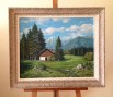 Paisaje alpino con refugio